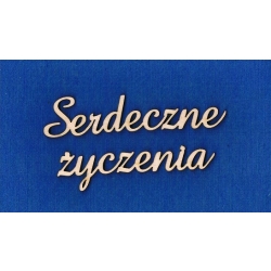 SKLEJKA #3mm Serdeczne życzenia h-2cm / cz;amaze / 5757